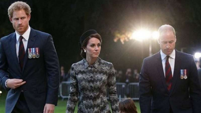 Pangeran Harry, Kate Middleton dan Pangeran William 