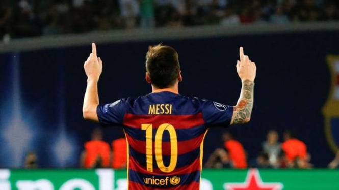 Penyerang Barcelona, Lionel Messi
