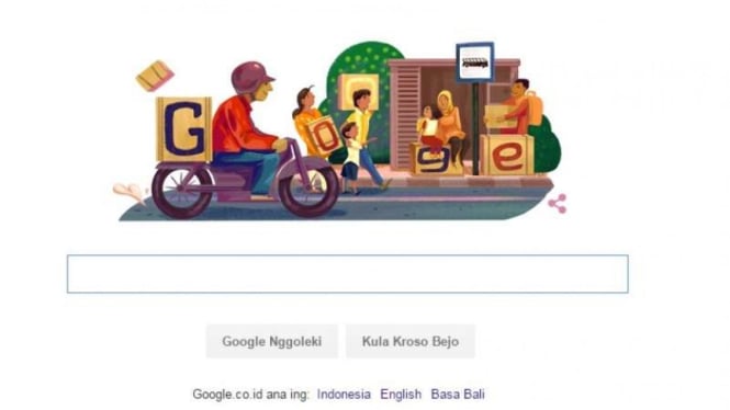 Google doofle mudik lebaran 2016.