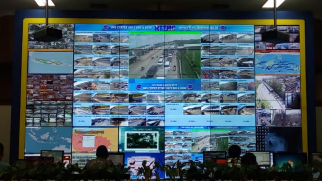 Pantauan lalu lintas mudik lebaran 2016 melalui CCTV Kemenhub