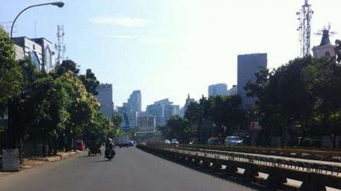 Suasana jalanan di Jakarta menjelang lebaran H-2