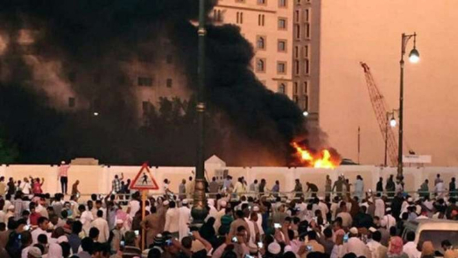 Sebuah bom bunuh diri meledak di Kota Madinah, tak jauh dari Masjid Nabawi, 4 Juli 2016.