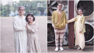 Gaya Fesyen Lebaran yang Unik ala Andien Aisyah dan Suami