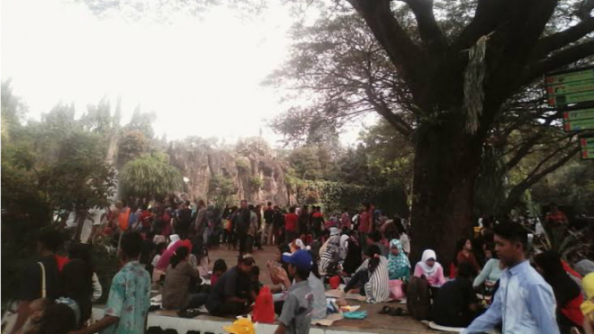 Pengunjung di Taman Margasatwa Ragunan (TMR)