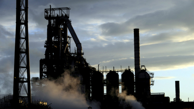 Pabrik Tata Steel di South Wales.