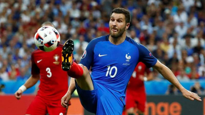 Pemain Prancis, Andre-Pierre Gignac, di final Piala Eropa 2016