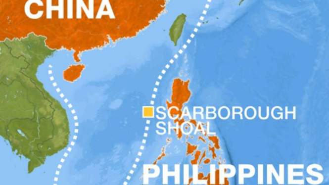 Scarborough Shoal yang diperebutkan China dan Filipina.