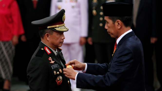 Presiden Joko Widodo dan Kapolri Jenderal Tito Karnavian.
