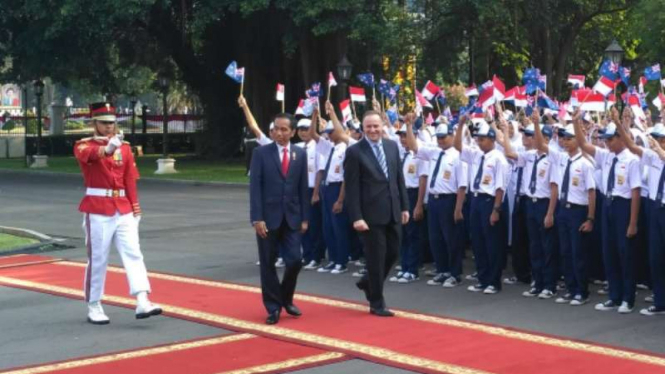 Presiden Jokowi dan PM Selandia Baru John Key di Istana Negara, Jakarta, Senin, 18 Juli 2016.