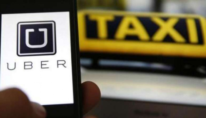 Ilustrasi Layanan taksi berbasis aplikasi online, Uber. 