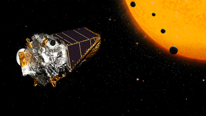 Ilustrasi 100 lebih planet yang ditemukan teleskop ruang angkasa NASA Kepler.