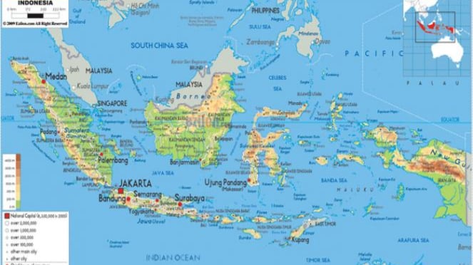Peta Indonesia.