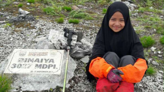 Khansa Syahlaa, Siswi kelas 5 SD berencana daki 7 puncak tertinggi Indonesia
