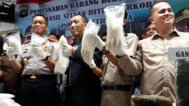 Polda Metro Jaya musnahkan sekitar 100 Kg narkoba