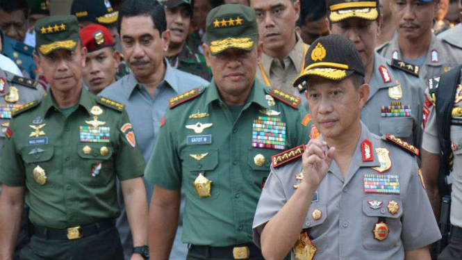 Kapolri Jenderal Tito Karnavian bersama Panglima TNI.