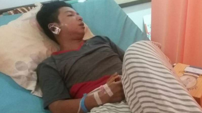 Antoni Chandra (28), korban salah tangkap asal Palembang. 