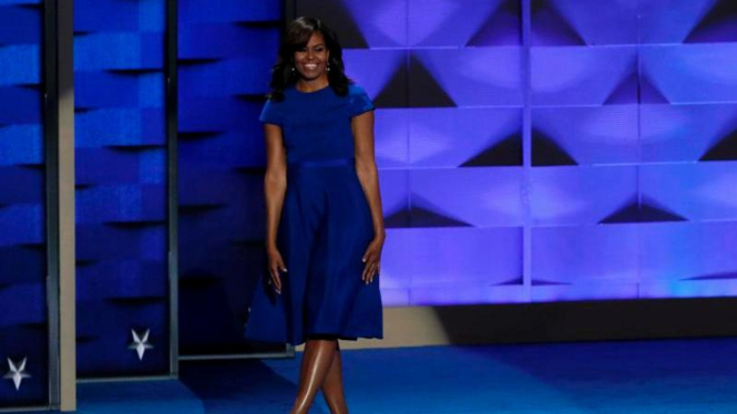 Michelle Obama di Konvensi Partai Demokrat.
