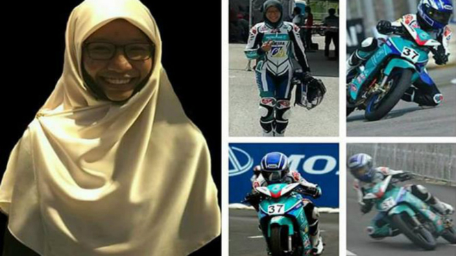 Pembalap berjilbab Siti Fatimah Husna 