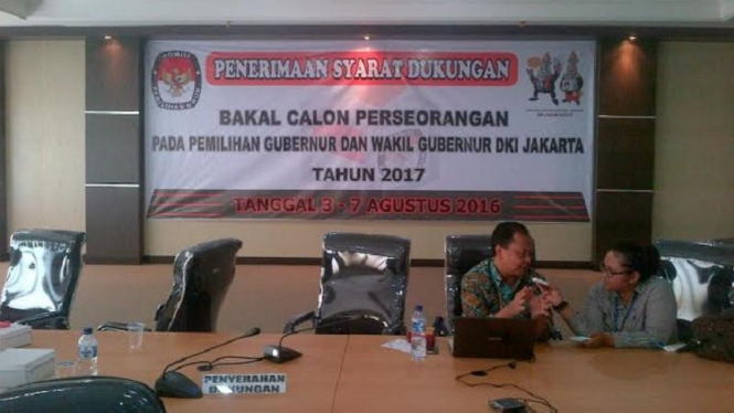 Suasana di kantor KPUD DKI.