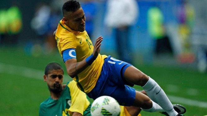 Pertandingan Brasil melawan Afrika Selatan di ajang Olimpiade 2016