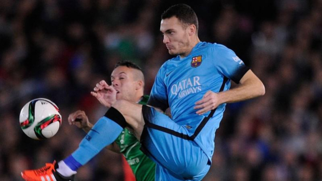 Pemain belakang Barcelona, Thomas Vermaelen.