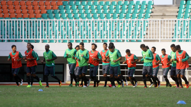 Latihan Perdana Timnas Indonesia Piala AFF