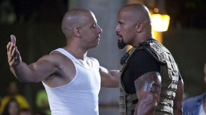 Vin Diesel dan Dwayne Johnson akan menjadi rival di Fate of The Furious.