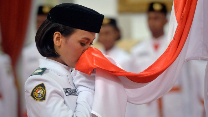 Upacara Pengukuhan Paskibraka Nasional 2016.