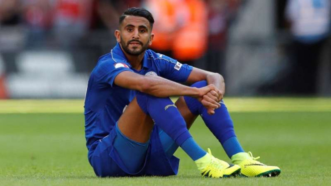 Pemain Leicester City, Riyad Mahrez.