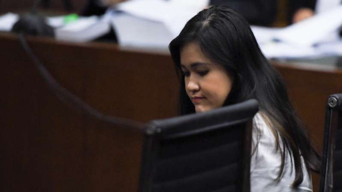 Jessica Kumala Wongso di sidang pengadilan.