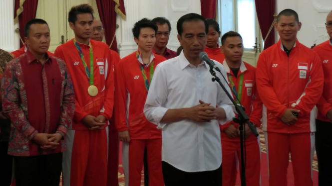 Jokowi terima atlet peraih medali Olimpiade Rio 2016