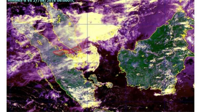 Sebaran asap di Riau