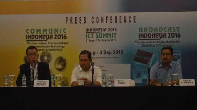 Konferensi pers ICT Summit 2016 di Jakarta