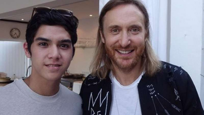 AL Ghazali bersama DJ dunia, David Guetta