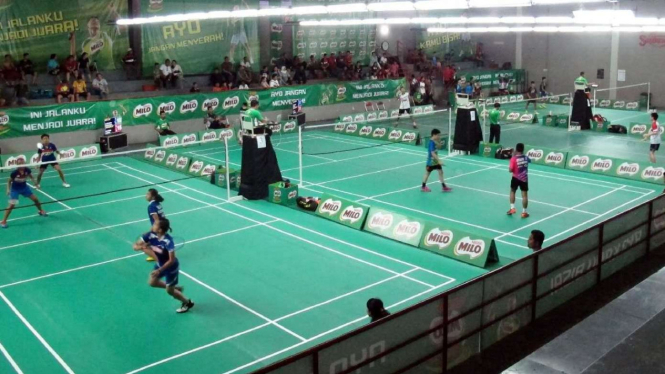 Suasana pertandingan SIRNAS-MILO School Competition Solo di Sritex Arena.