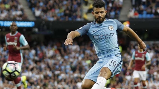 Penyerang Manchester City, Sergio Aguero