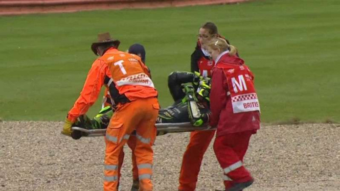 Pol Espargo mengalami kecelakaan di MotoGP Inggris
