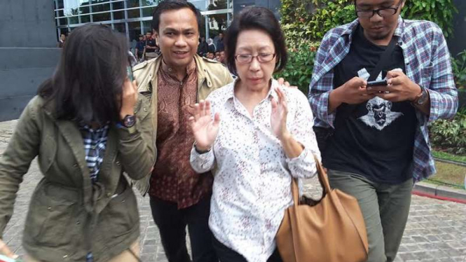 Imelda saat tiba di PN Jakarta Pusat, Senin 5 September 2016.