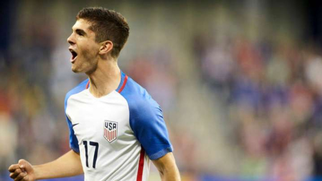 Gelandang timnas AS berusia 18 tahun Cristian Pulisic 