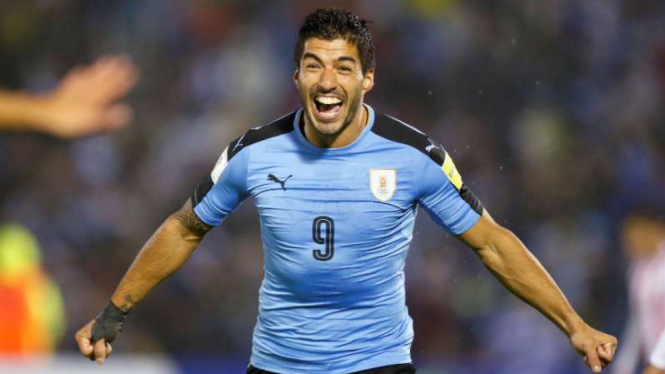 Penyerang Uruguay, Luis Suarez.