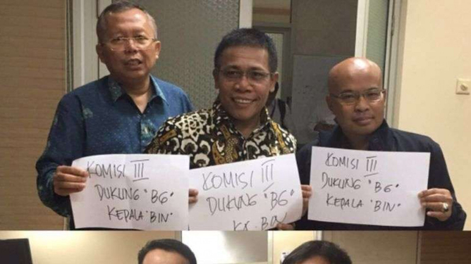 Aksi unik sejumlah anggota Komisi III dukung BG jadi Kepala BIN.