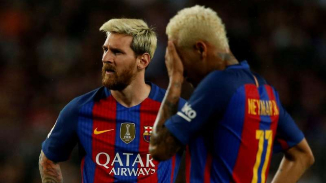 Pemain Barcelona, Lionel Messi dan Neymar