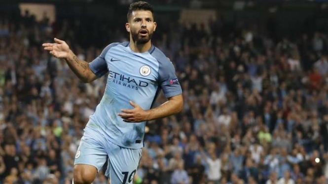 Penyerang Manchester City, Sergio Aguero