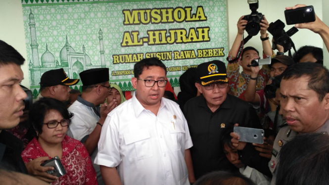 Wakil Ketua DPR RI Fadli Zon melakukan kunjungan ke Rusunawa Rawa Bebek