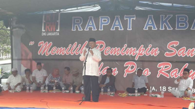 Amien Rais hadiri Rapat Akbar Forum RT RW Jakarta Utara.