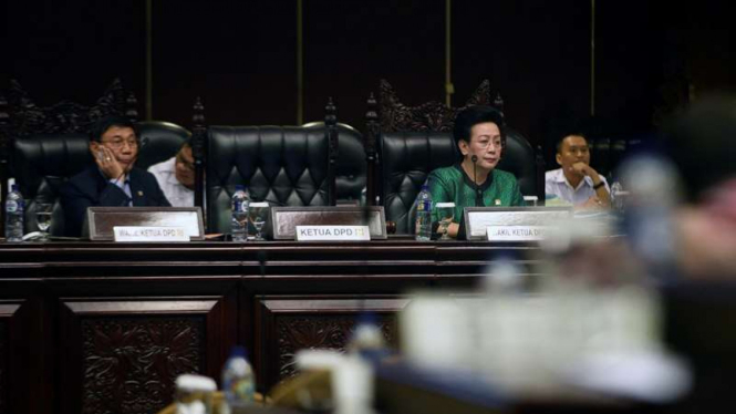 Suasana sidang paripurna Dewan Perwakilan Daerah 20 September 2016.