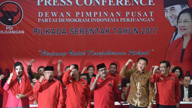 PDIP saat deklarasi dukung Ahok-Djarot di Pilkada DKI Jakarta.