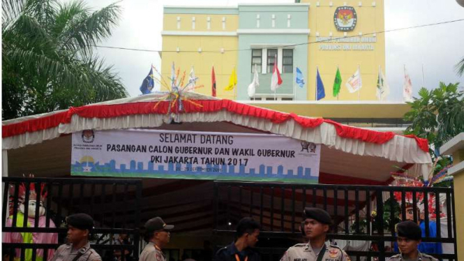 Pengamanan di Gedung KPUD DKI Jakarta