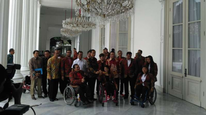 Jokowi Terima 9 Atlet Paralimpiade 2016.