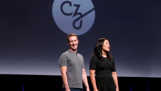 Mark Zuckerberg dan istrinya Priscilla Chan.